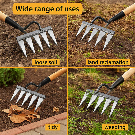 5 Teeth Carbon Steel Garden Weeding
